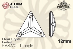 プレミアム Triangle ソーオンストーン (PM3270) 12mm - クリスタル 裏面フォイル