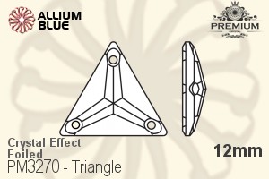 プレミアム Triangle ソーオンストーン (PM3270) 12mm - クリスタル エフェクト 裏面フォイル