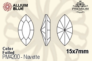 PREMIUM CRYSTAL Navette Fancy Stone 15x7mm Violet F