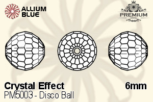 プレミアム Disco Ball ビーズ (PM5003) 6mm - クリスタル エフェクト