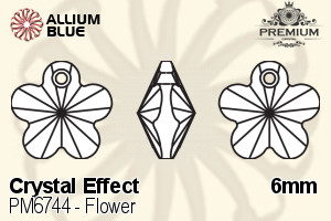 プレミアム Flower ペンダント (PM6744) 6mm - クリスタル エフェクト