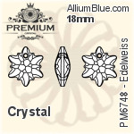 プレミアム Edelweiss ペンダント (PM6748) 18mm - クリスタル