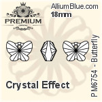 プレミアム Butterfly ペンダント (PM6754) 14mm - クリスタル