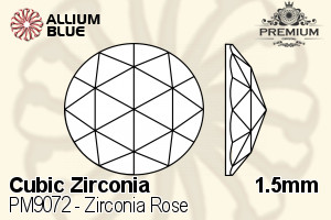 プレミアム Zirconia Rose (PM9072) 1.5mm - キュービックジルコニア