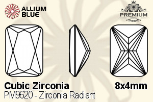 プレミアム Zirconia Radiant (PM9620) 8x4mm - キュービックジルコニア