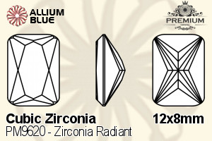 プレミアム Zirconia Radiant (PM9620) 12x8mm - キュービックジルコニア