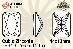 プレミアム Zirconia Radiant (PM9620) 14x12mm - キュービックジルコニア