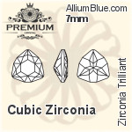 プレミアム Zirconia Trilliant (PM9706) 9mm - キュービックジルコニア