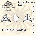 プレミアム Zirconia Scissor Triangle (PM9723) 3mm - キュービックジルコニア