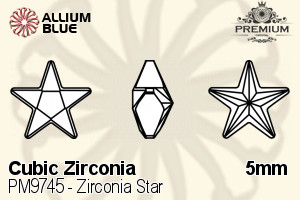 プレミアム Zirconia Star (PM9745) 5mm - キュービックジルコニア