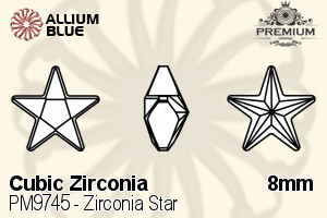 プレミアム Zirconia Star (PM9745) 8mm - キュービックジルコニア