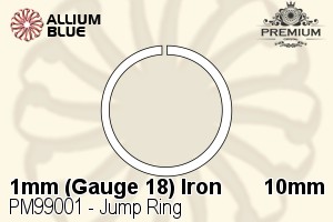 Jump Ring (PM99001) ⌀10mm - 1mm (Gauge 18) アイアン