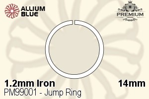 Jump Ring (PM99001) ⌀14mm - 1.2mm アイアン