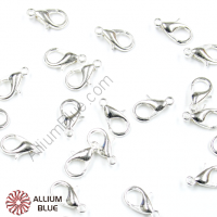 PREMIUM CRYSTAL Lobster Claw Clasp 14x8mm Silver Plated