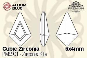 プレミアム Zirconia Kite (PM9901) 6x4mm - キュービックジルコニア