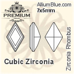 プレミアム Zirconia Rhombus (PM9902) 6x4mm - キュービックジルコニア