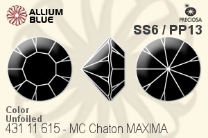 Preciosa プレシオサ MC マシーンカットチャトン MAXIMA マキシマ (431 11 615) SS6 / PP13 - カラー 裏面にホイル無し