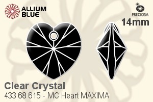 Preciosa プレシオサ MC マシーンカットHeart MAXIMA マキシマ ペンダント (433 68 615) 14mm - クリスタル