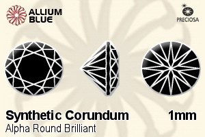 プレシオサ Alpha ラウンド Brilliant (RDC) 1mm - Synthetic Corundum