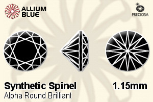 プレシオサ Alpha ラウンド Brilliant (RDC) 1.15mm - Synthetic Spinel