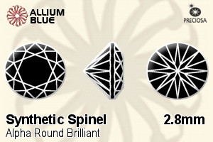 プレシオサ Alpha ラウンド Brilliant (RBC) 2.8mm - Synthetic Spinel