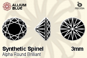 プレシオサ Alpha ラウンド Brilliant (RBC) 3mm - Synthetic Spinel