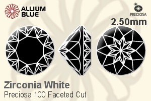 プレシオサ 100 Faceted (100FC) 2.5mm - キュービックジルコニア