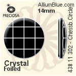 Preciosa プレシオサ MC マシーンカットChessboard Circle ラインストーン (438 11 302) 14mm - クリスタル 裏面Dura™フォイル