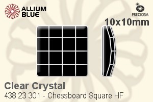 Preciosa プレシオサ MC マシーンカットChessboard Square Flat-Back Hot-Fix Stone (438 23 301) 10x10mm - クリスタル