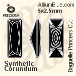 プレシオサ Baguette Princess (BPC) 5x2.5mm - Synthetic Corundum