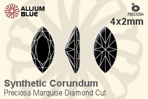 プレシオサ Marquise Diamond (MDC) 4x2mm - Synthetic Corundum