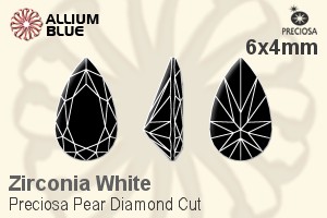 プレシオサ Pear Diamond (PDC) 6x4mm - キュービックジルコニア