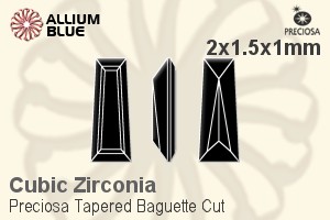 プレシオサ Tapered Baguette (TBC) 2x1.5x1mm - キュービックジルコニア