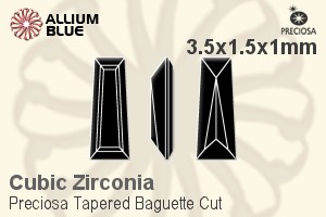 プレシオサ Tapered Baguette (TBC) 3.5x1.5x1mm - キュービックジルコニア