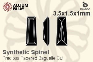 プレシオサ Tapered Baguette (TBC) 3.5x1.5x1mm - Synthetic Spinel