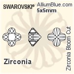 スワロフスキー Zirconia Bloom カット (SGBLMC) 4x4mm - Zirconia