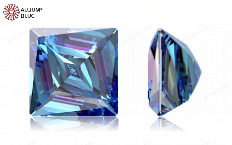 SWAROVSKI GEMS Cubic Zirconia Square Bizquare Purple-Aqua 7.00MM normal +/- FQ 0.035