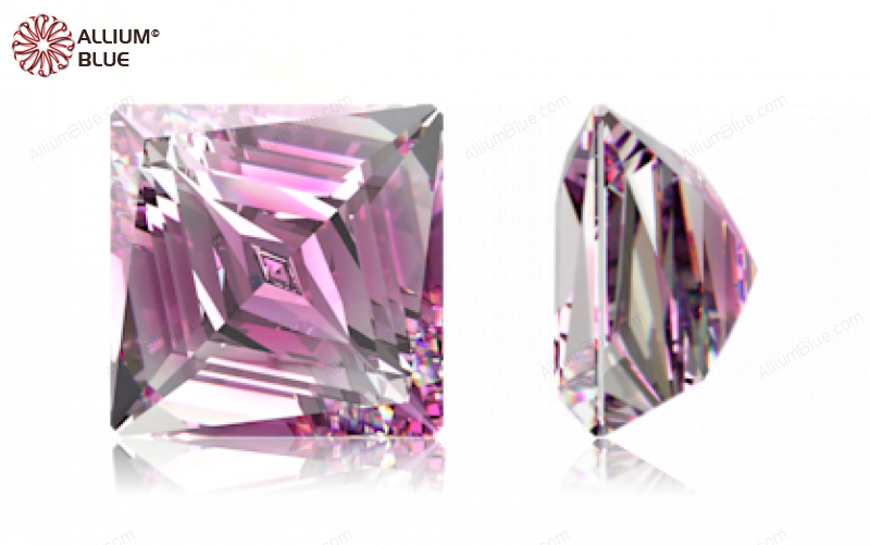 SWAROVSKI GEMS Cubic Zirconia Square Bizquare Rubellite-White (VB) 7.00MM normal +/- FQ 0.035