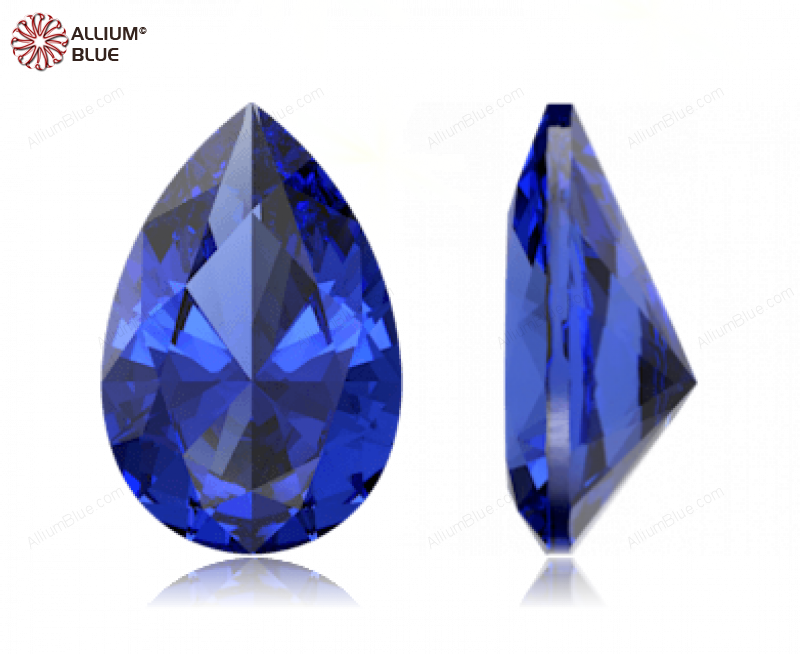 SWAROVSKI GEMS Swarovski Ceramics Pear Colored Brilliance Sapphire Blue Dark 5.00x3.00MM normal +/- FQ 0.080