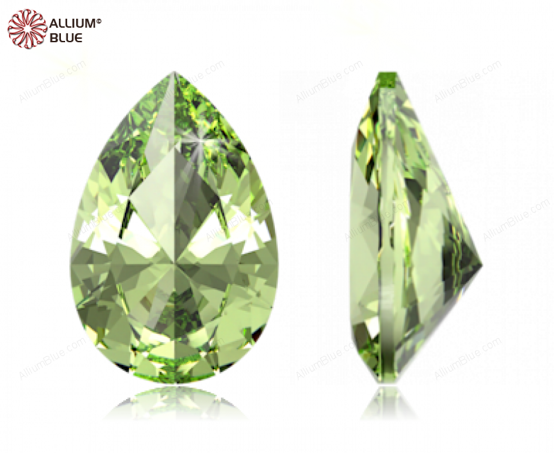 SWAROVSKI GEMS Swarovski Ceramics Pear Colored Brilliance Peridot Green 5.00x3.00MM normal +/- FQ 0.080