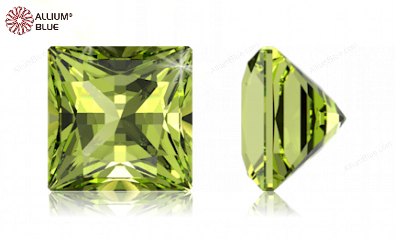 SWAROVSKI GEMS Swarovski Ceramics Square Princess PB Paradise Green 2.50MM normal +/- FQ 0.200