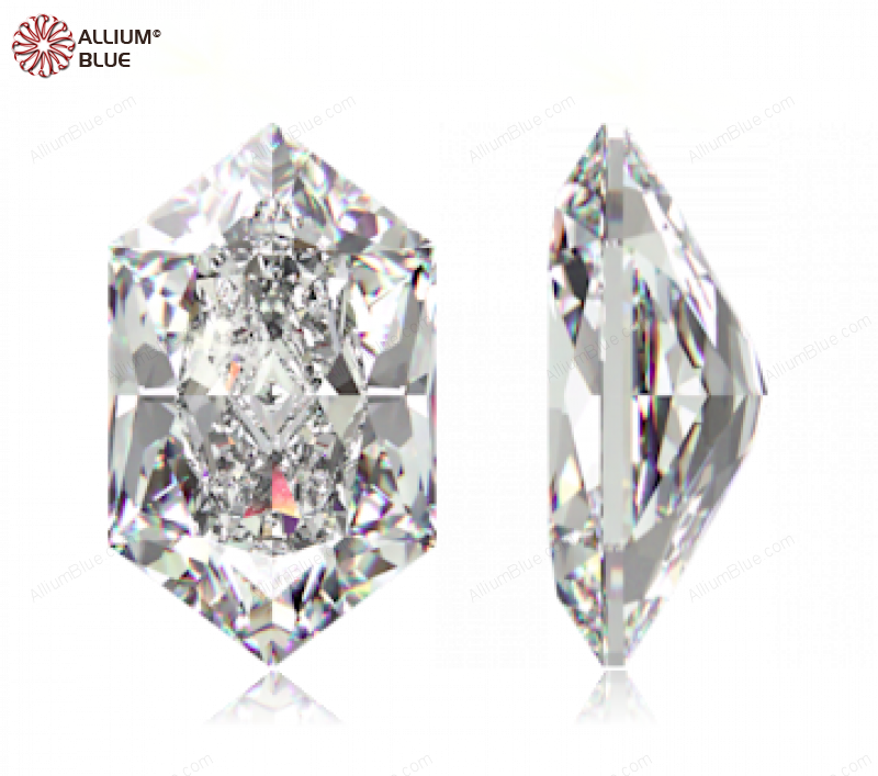 SWAROVSKI GEMS Cubic Zirconia Hexagon Grandiose White 8.00x5.00MM normal +/- FQ 0.040