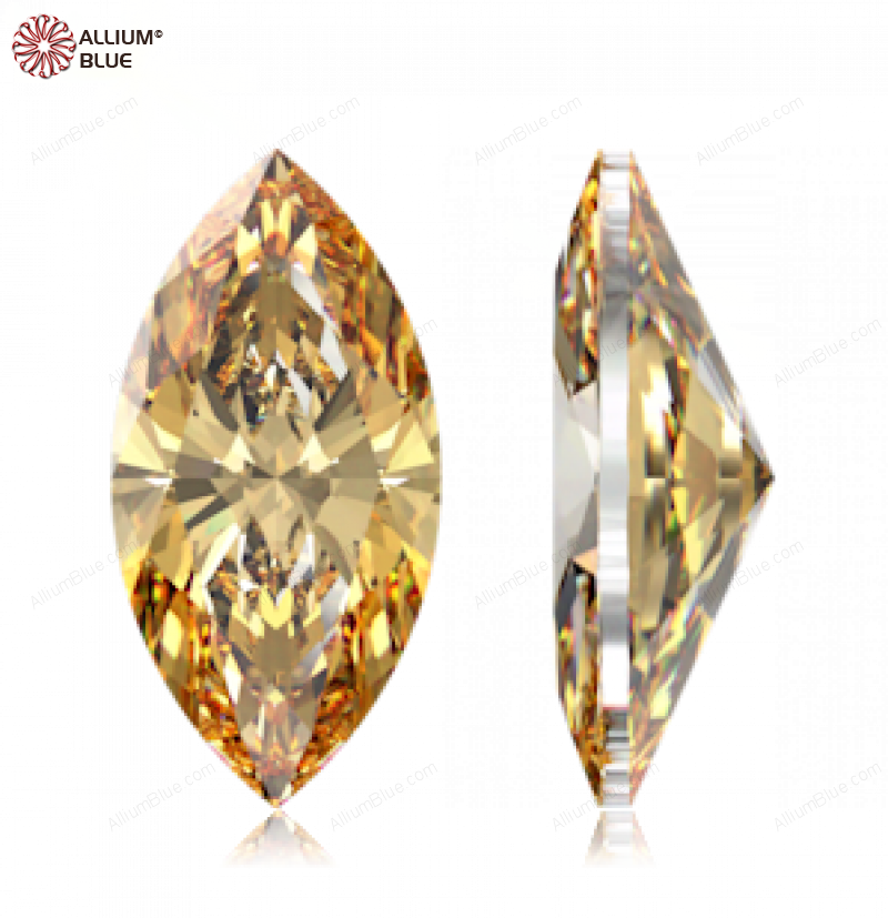 SWAROVSKI GEMS Cubic Zirconia Marquise Pure Brilliance Fancy Yellow 8.00x4.00MM normal +/- FQ 0.060