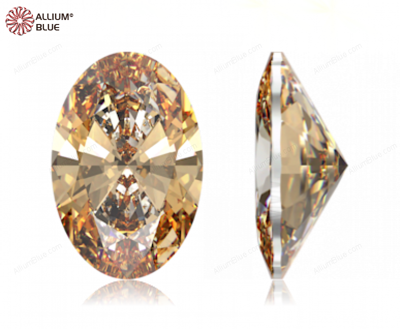 SWAROVSKI GEMS Cubic Zirconia Oval Pure Brilliance Fancy Champagne 3.00x2.00MM normal +/- FQ 0.100