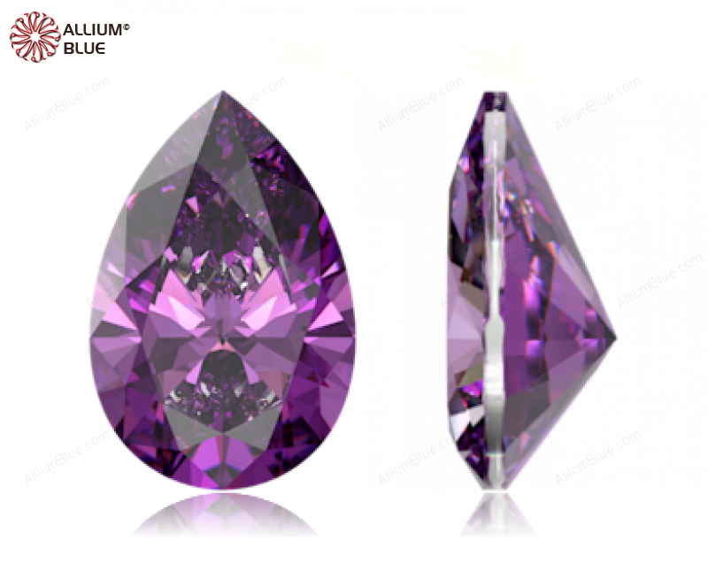 SWAROVSKI GEMS Cubic Zirconia Pear Pure Brilliance Fancy Purple 7.00x5.00MM normal +/- FQ 0.040