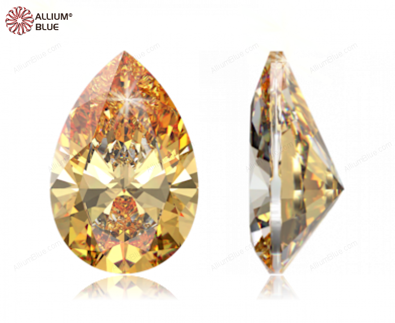 SWAROVSKI GEMS Cubic Zirconia Pear Pure Brilliance Fancy Yellow 5.00x3.00MM normal +/- FQ 0.080