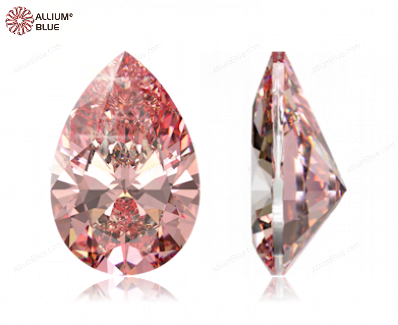 SWAROVSKI GEMS Cubic Zirconia Pear Pure Brilliance Fancy Morganite 5.00x3.00MM normal +/- FQ 0.080