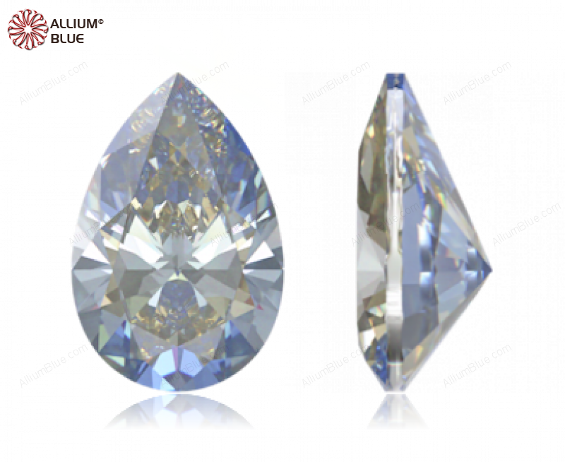 SWAROVSKI GEMS Cubic Zirconia Pear Pure Brilliance Silk White 6.00x4.00MM normal +/- FQ 0.070