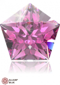 SWAROVSKI GEMS Cubic Zirconia Pentagon Star Rubellite-White (VB) 5.00x5.00MM normal +/- FQ 0.080