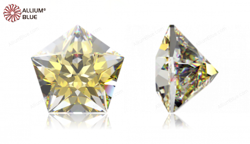 SWAROVSKI GEMS Cubic Zirconia Pentagon Star Yell.Lem-Wh. (VB) 6.00x6.00MM normal +/- FQ 0.060